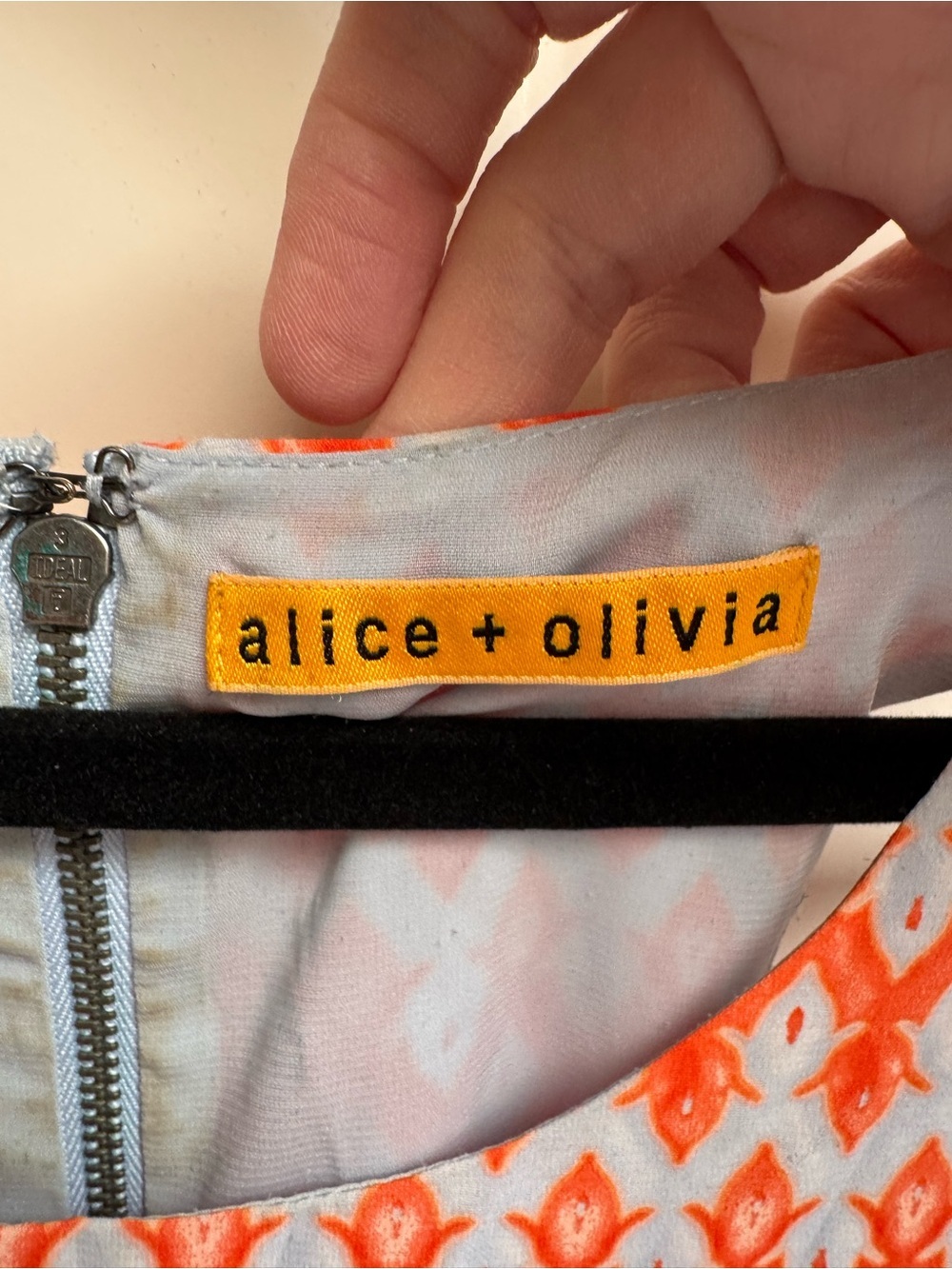 Alice + Olivia Orange and White Tank Mini Dress - Picture 4 of 9